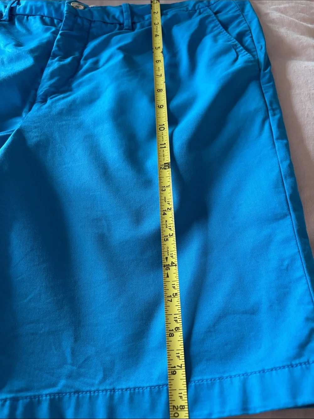 Robert Graham white trim Teal Turquoise Blue Shorts 34 leather label Classic Fit